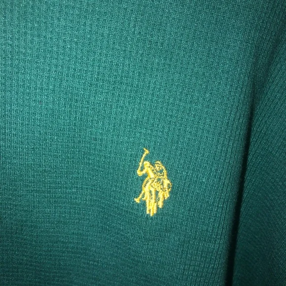 US Polo Association Men’s Green Thermal New With Tags Size Medium - Picture 3 of 8